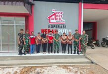 Kades Pangkal Baru Monitoring Langsung Bersama Kasdam Gedung Kopdes Merah Putih pangkal