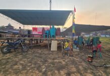 Gotong Royong Pangkal Baru, Warga Siapkan Tenda dan Pentas Seni royong